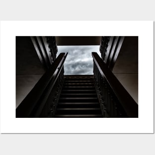 White Stairs Posters and Art